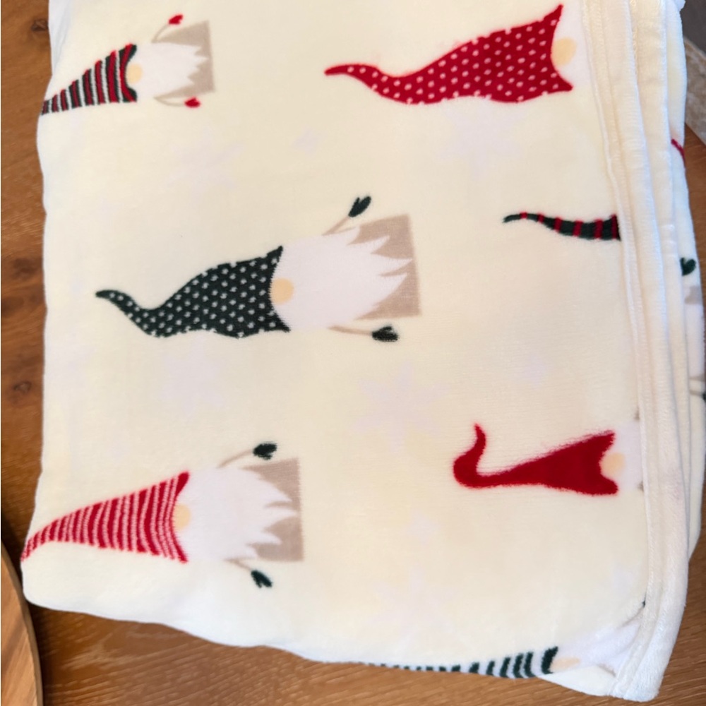 Huntington Home Cream Plush Blanket